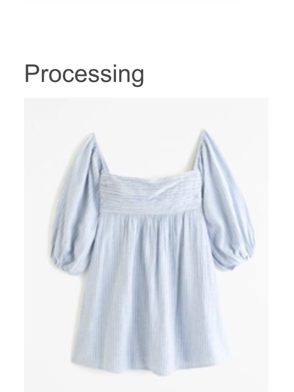 Abercrombie & Fitch Light Blue Striped Long Sleeve Dress